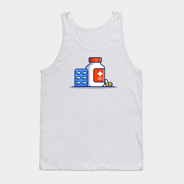 Medicine Jar And Pills Strip Tank Top by Catalyst Labs